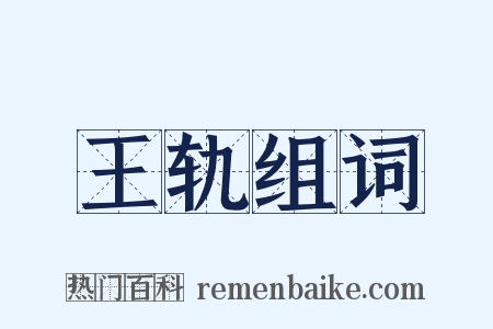王轨组词是什么意思的图片